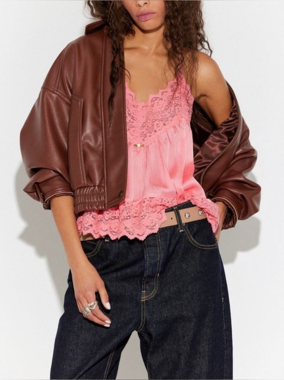 NWT Free People FP Intimately Fiona Satin Cami - conch shell pink - S, M, L - Picture 4 of 11